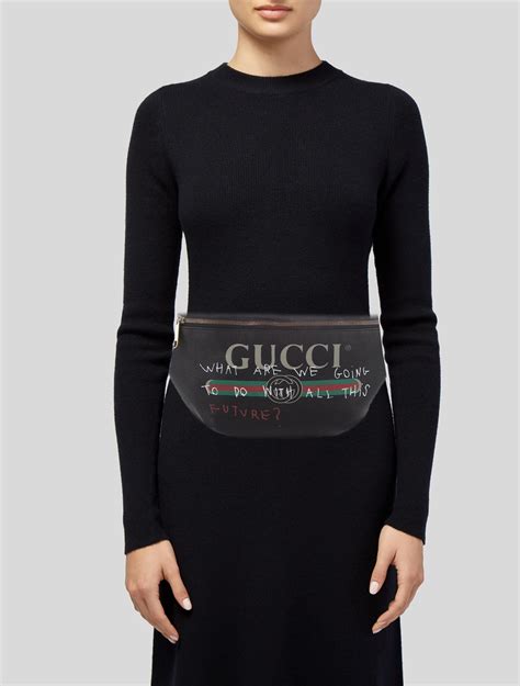 Gucci Coco Capitan Logo Belt Bag Vintage Logo Black 